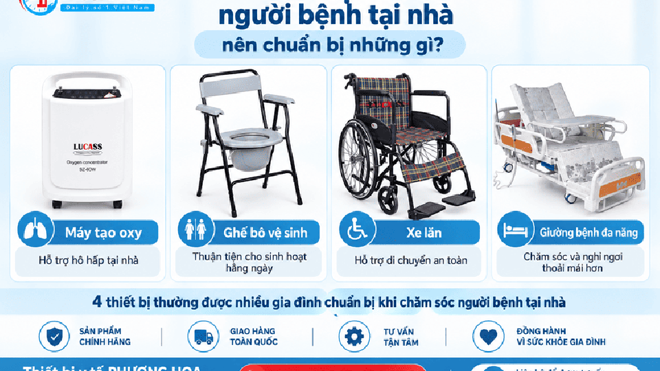 Mua thiết bị chăm sóc người bệnh tại nhà nên chuẩn bị những gì?